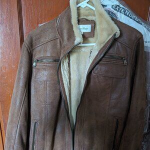 Calvin Klein suede like bomber jacket